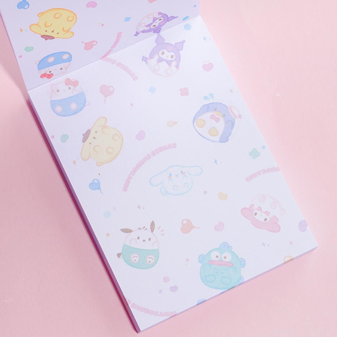 Sanrio Characters Balloon Playtime Memo Pad with Easel Stand