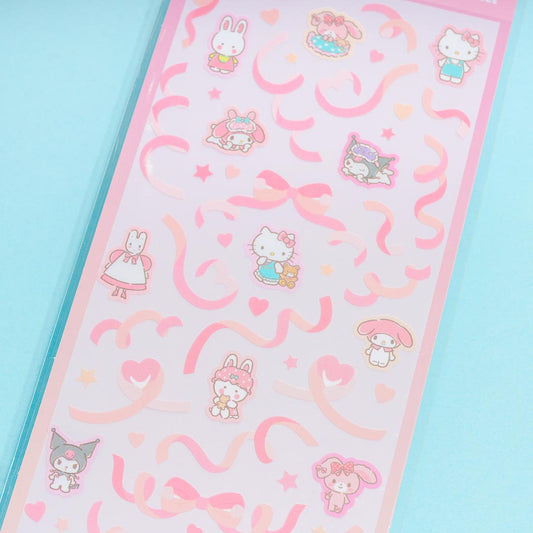 Sanrio Characters Popping Party Stickers - Yumemiru Pink