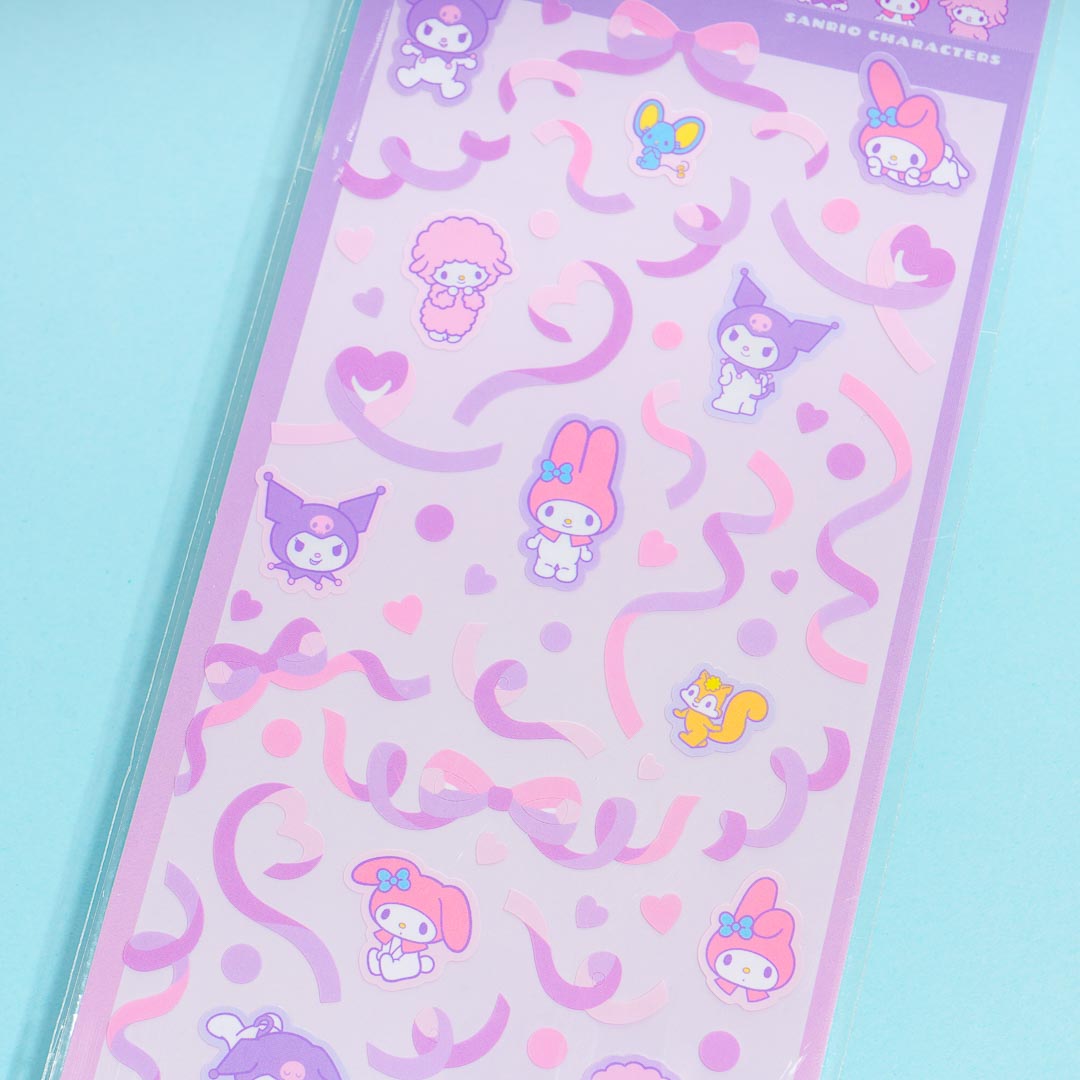 Sanrio Characters Popping Party Stickers - Twilight Purple