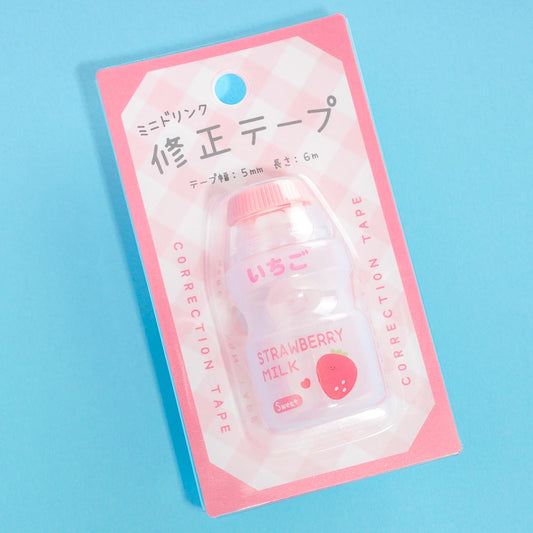 Strawberry Milk Bottle Correction Tape
