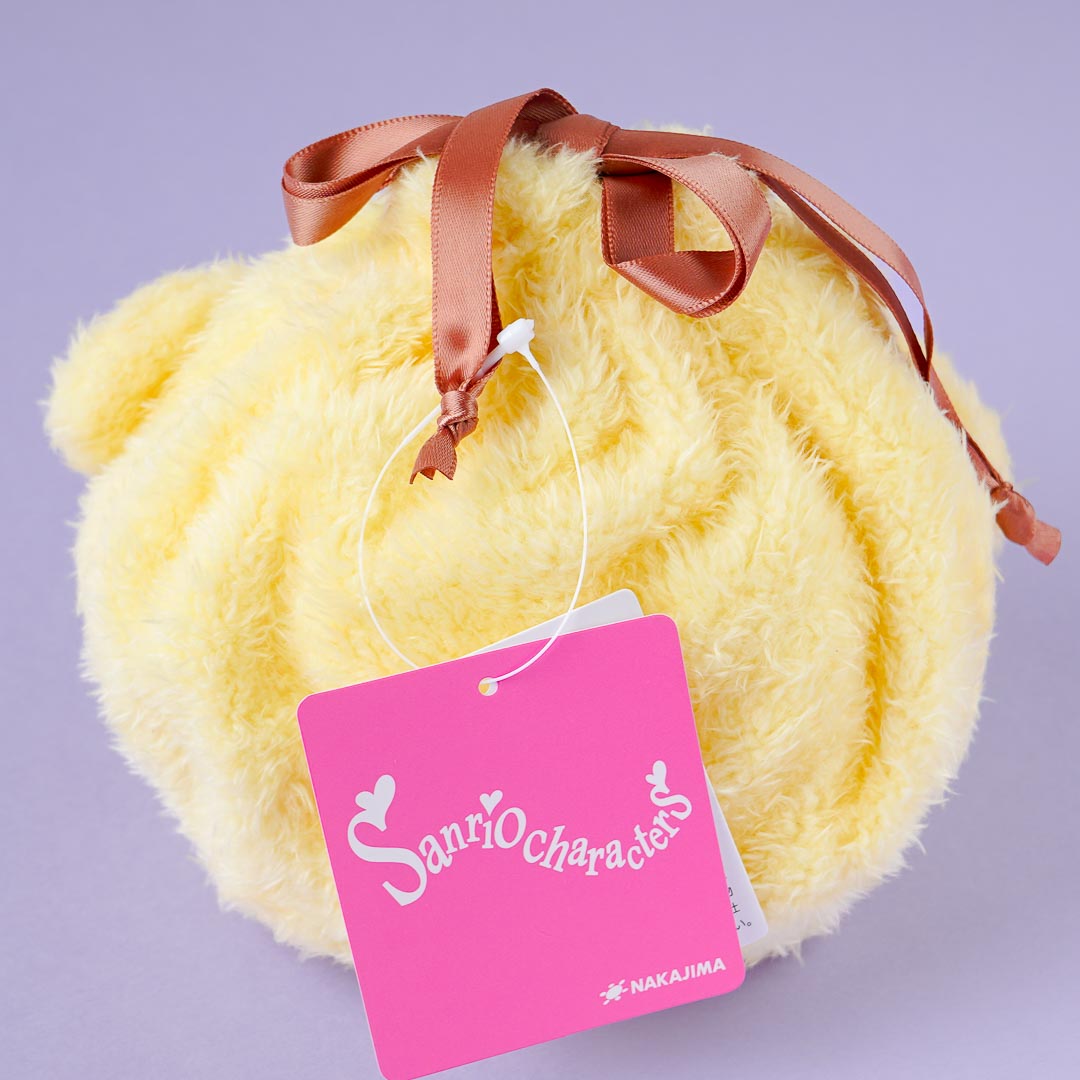 Pompompurin Fluffy Face Drawstring Pouch