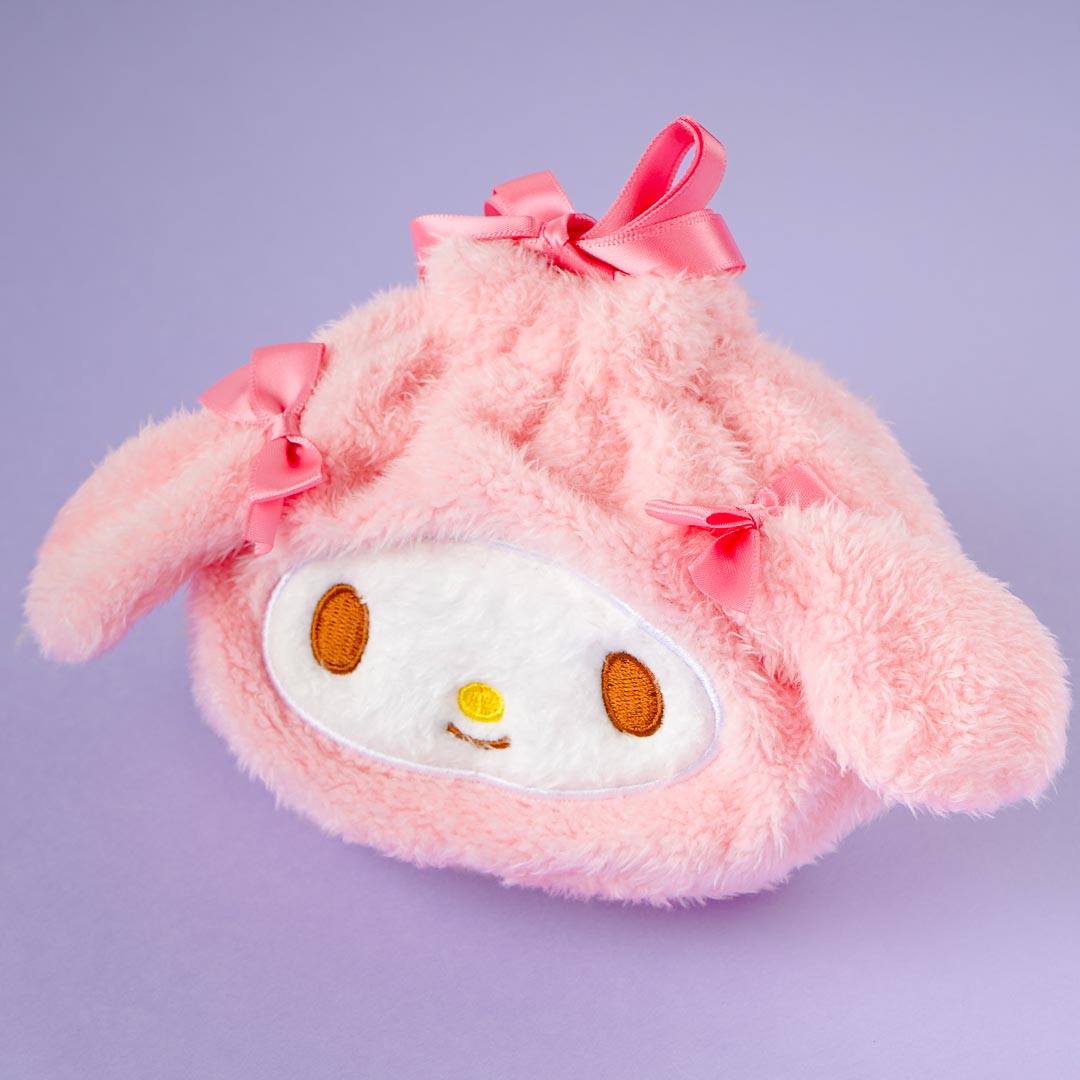 My Melody Fluffy Face Drawstring Pouch