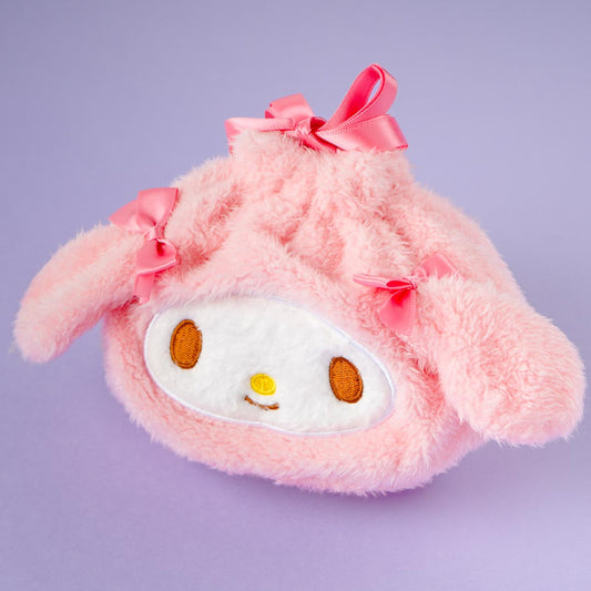 My Melody Fluffy Face Drawstring Pouch