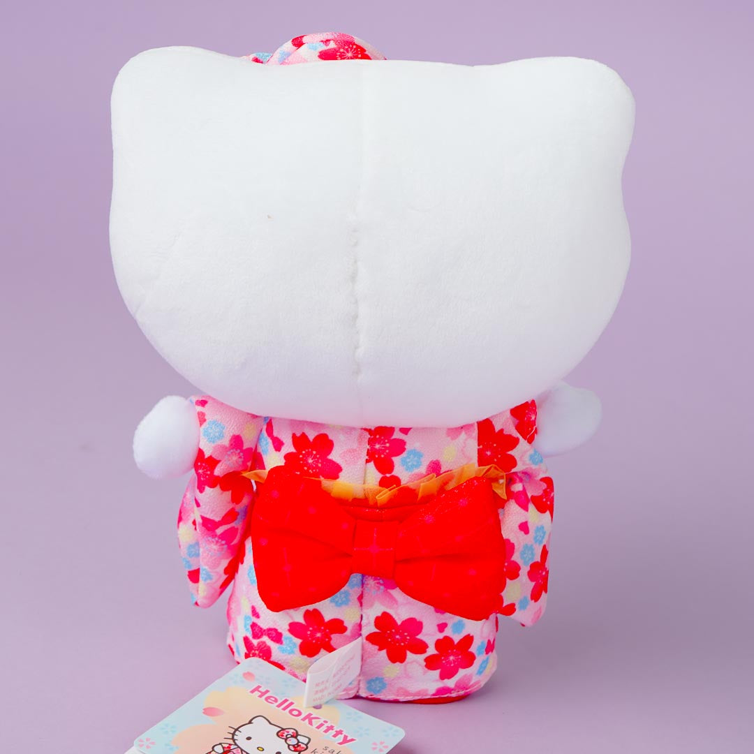 Hello Kitty Blushing Sakura Kimono Plushie - Medium