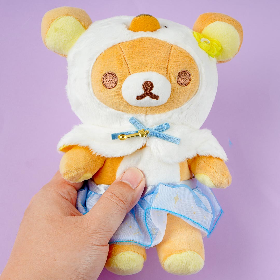 Rilakkuma Swan & Golden Flower Plushie - Medium
