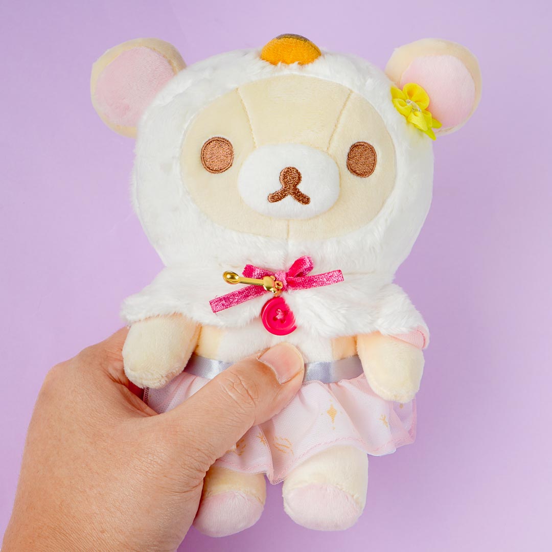 Rilakkuma Swan & Golden Flower Plushie - Korilakkuma / Medium