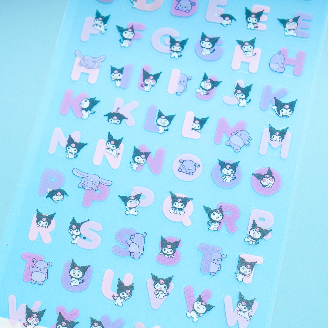 Kuromi Alphabet Stickers
