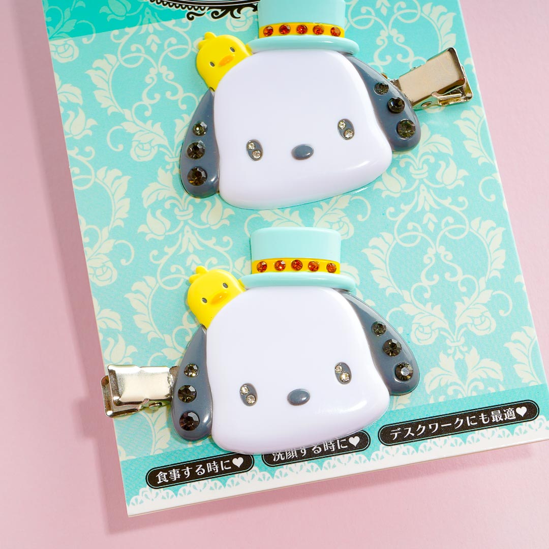 Pochacco Hat Bejeweled Bangs Clip Set