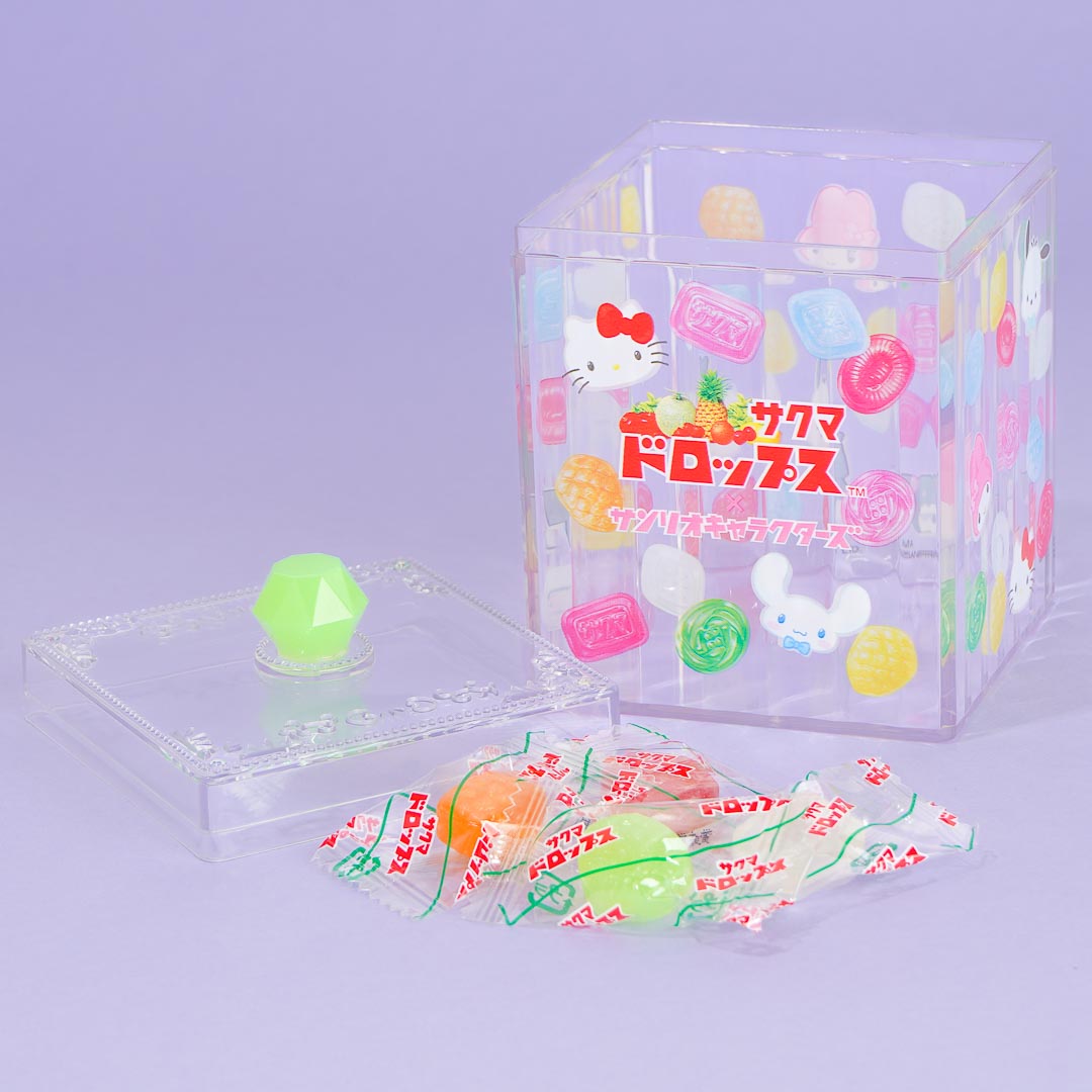 Sanrio Characters x Sakuma Drops Clear Candy Canister