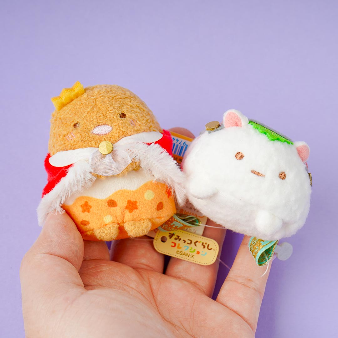Sumikko Gurashi Food Kingdom Plushie Set - Tonkatsu & White Rice / Mini