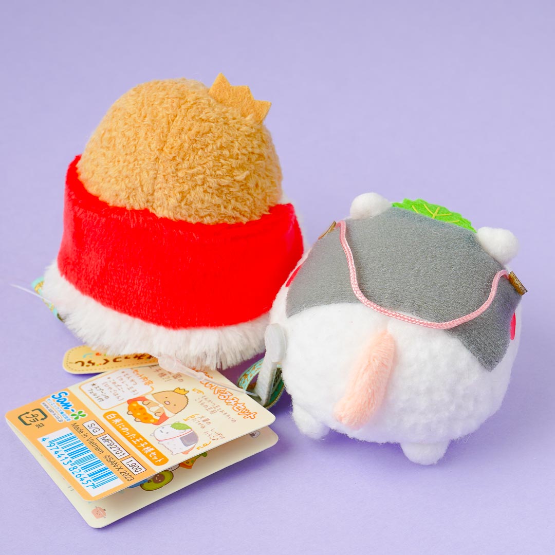 Sumikko Gurashi Food Kingdom Plushie Set - Tonkatsu & White Rice / Mini