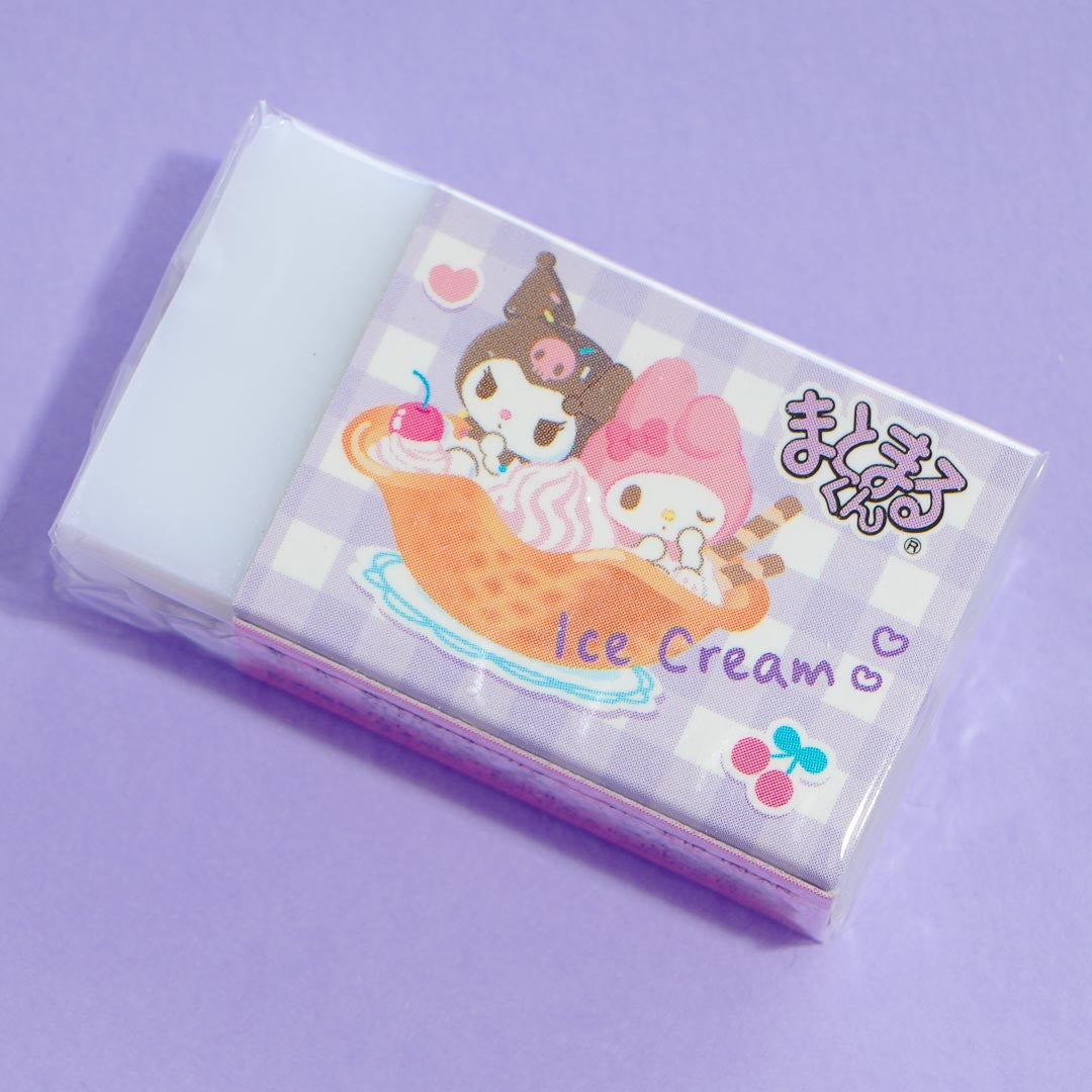 Kuromi & My Melody Ice Cream Eraser