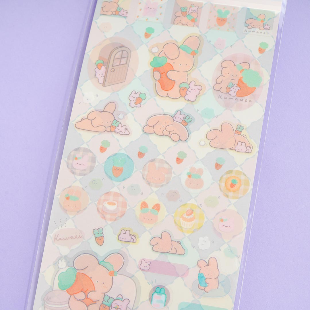Kumausa and Tomopu Translucent Stickers