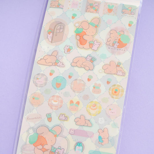Kumausa and Tomopu Translucent Stickers