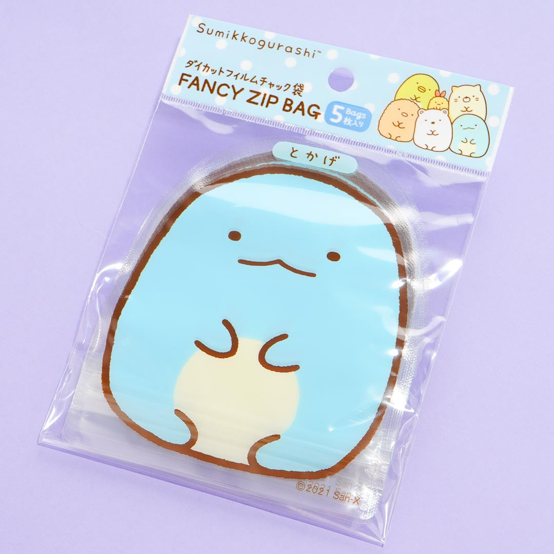 Sumikko Gurashi Die-Cut Zipper Bag Set - Tokage