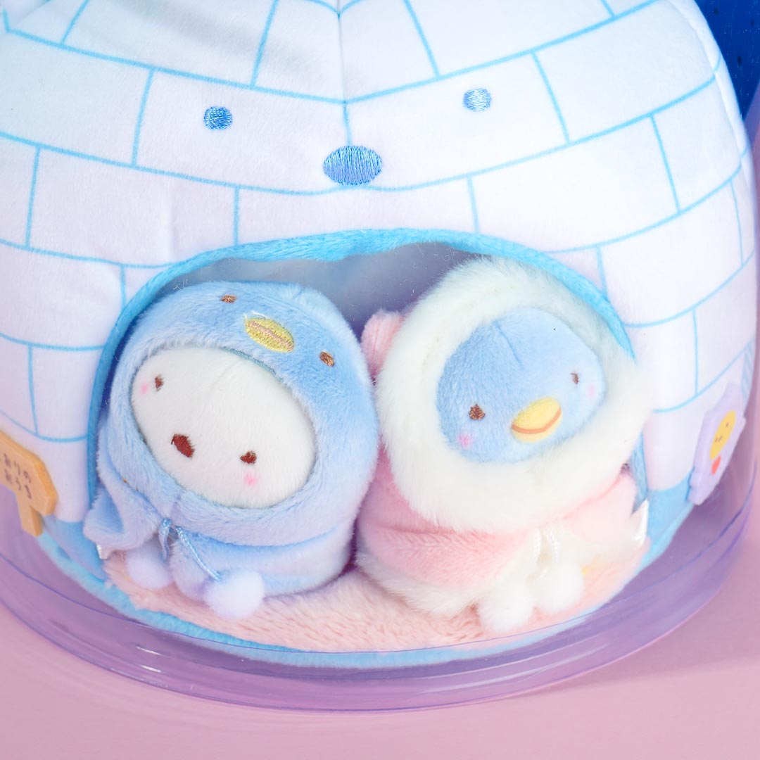 Sumikko Gurashi Igloo Plushie Set - Shirokuma & (Real) Penguin / Mini