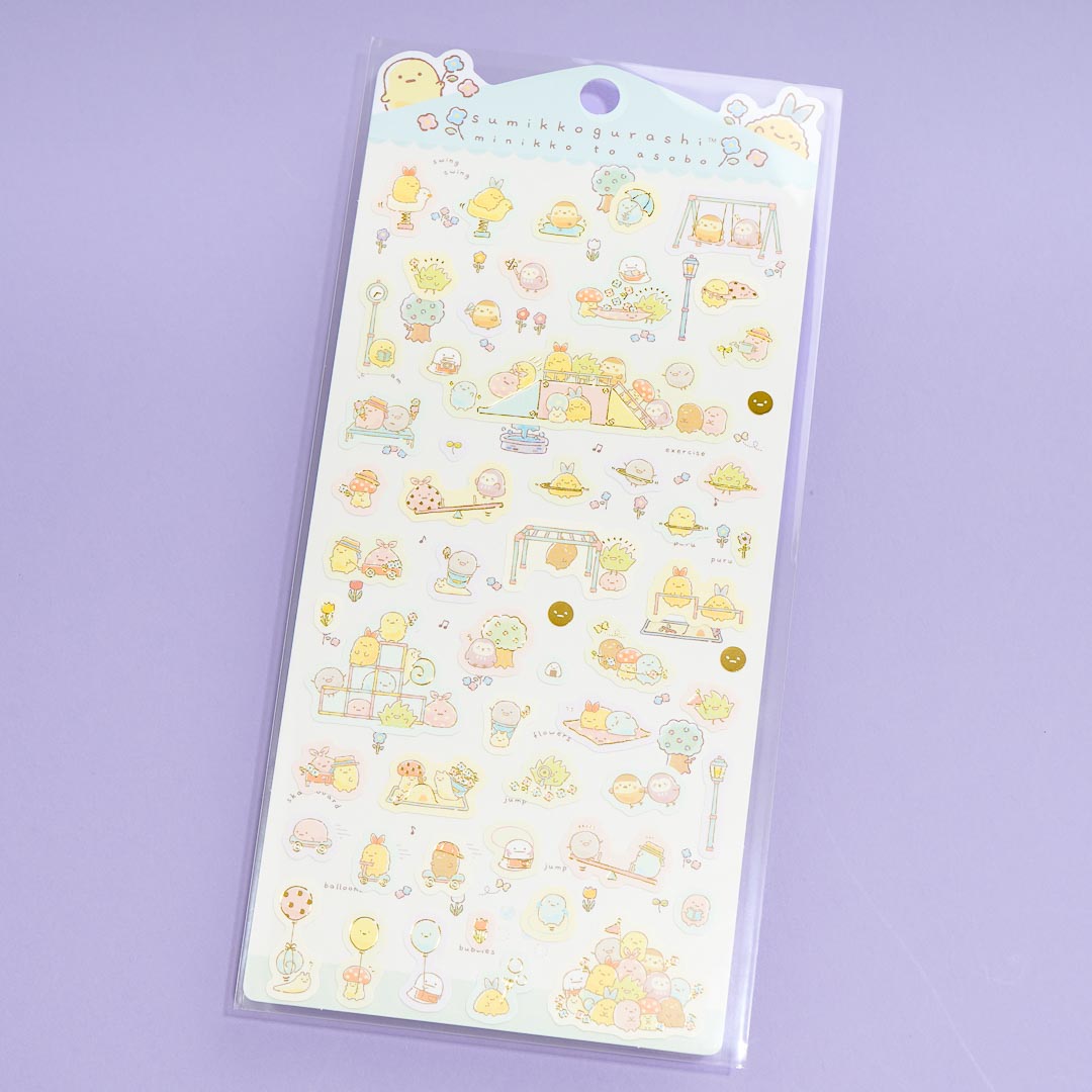 Sumikko Gurashi Playground Fun Mini Clear Seal Stickers