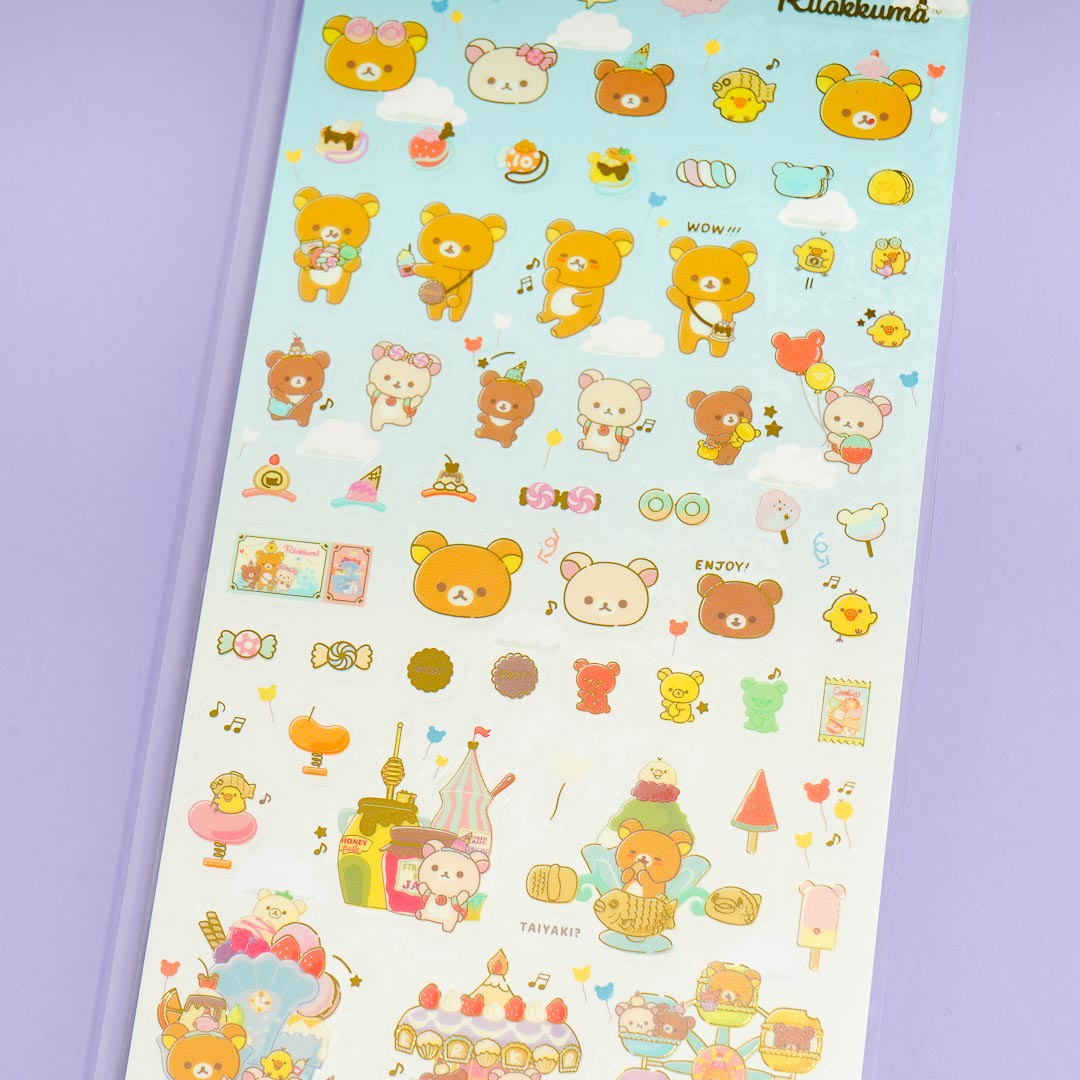 Rilakkuma & Friends Amusement Park Fun Clear Seal Stickers