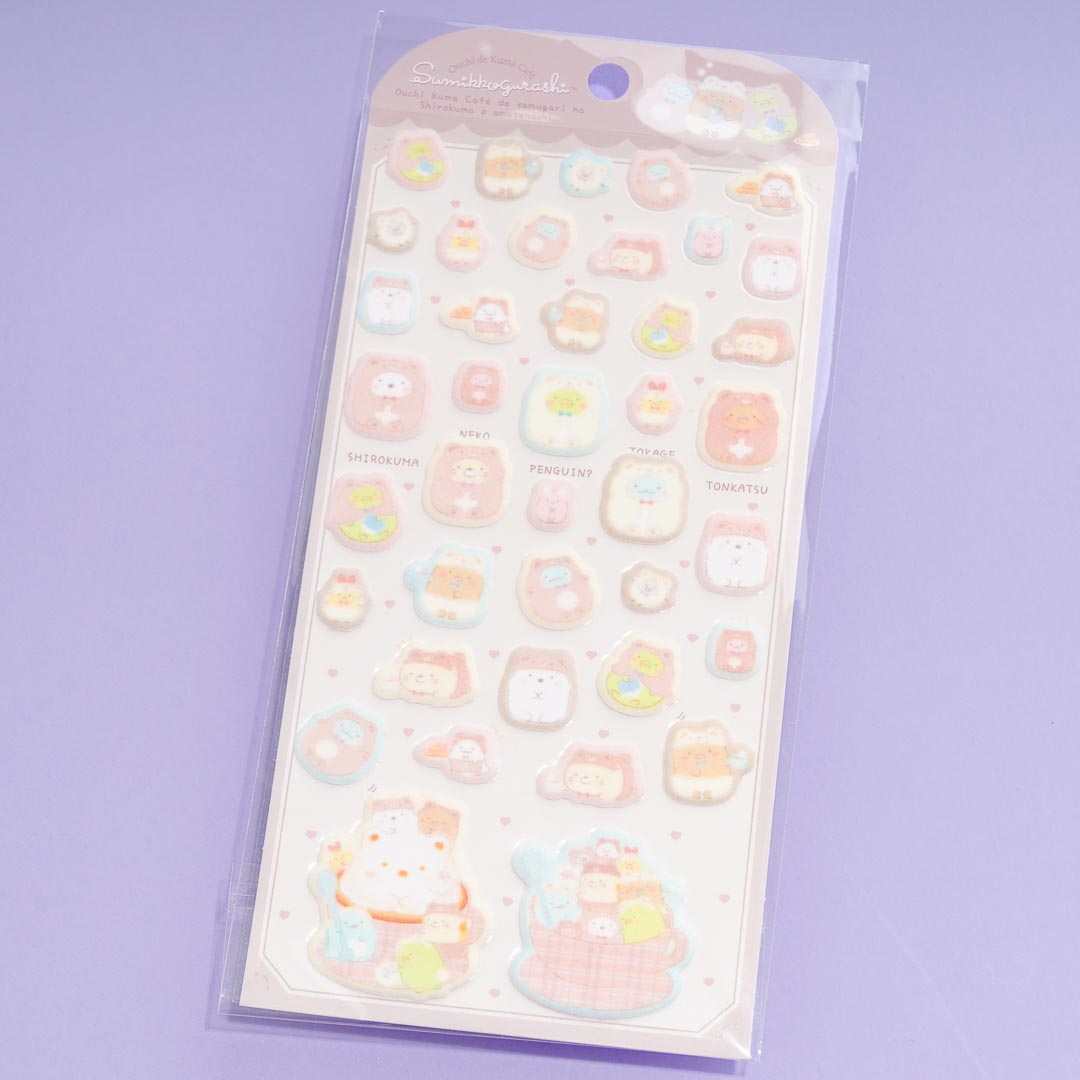 Sumikko Gurashi Kuma Cafe Onesie Hangout Puffy Stickers