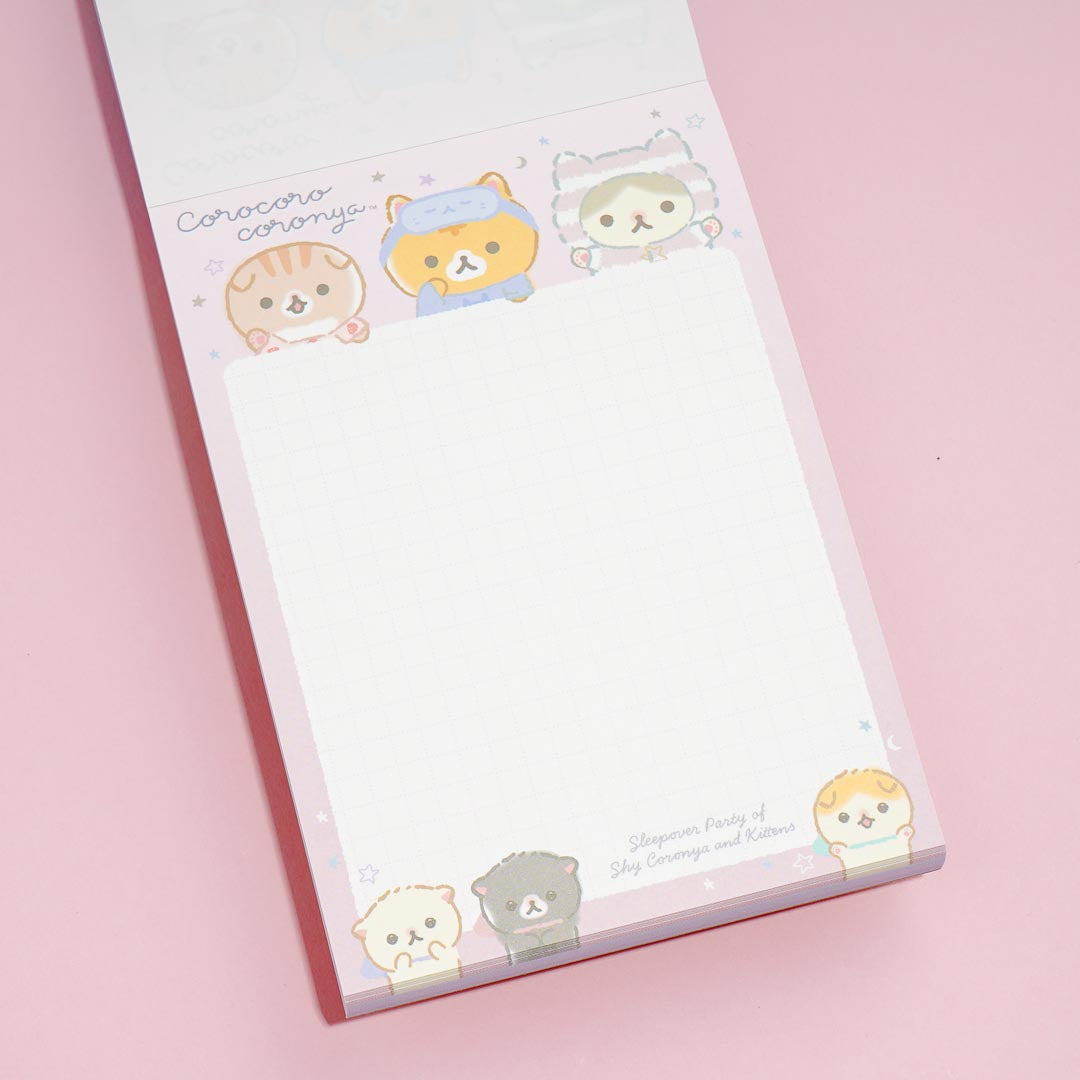 Corocoro Coronya Cat Sleepover Memo Pad