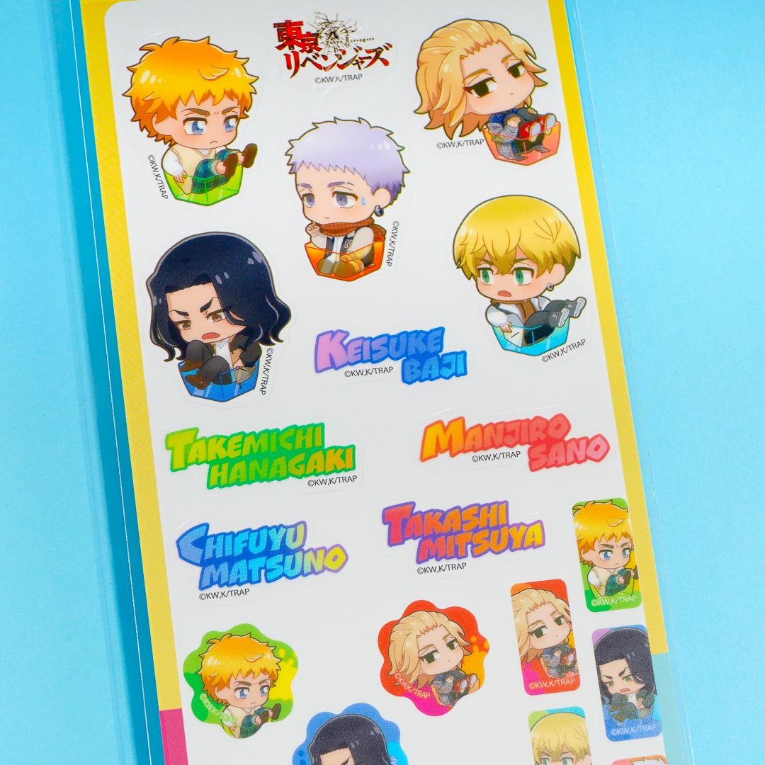 Tokyo Revengers Character Sticker Sheet - Yellow