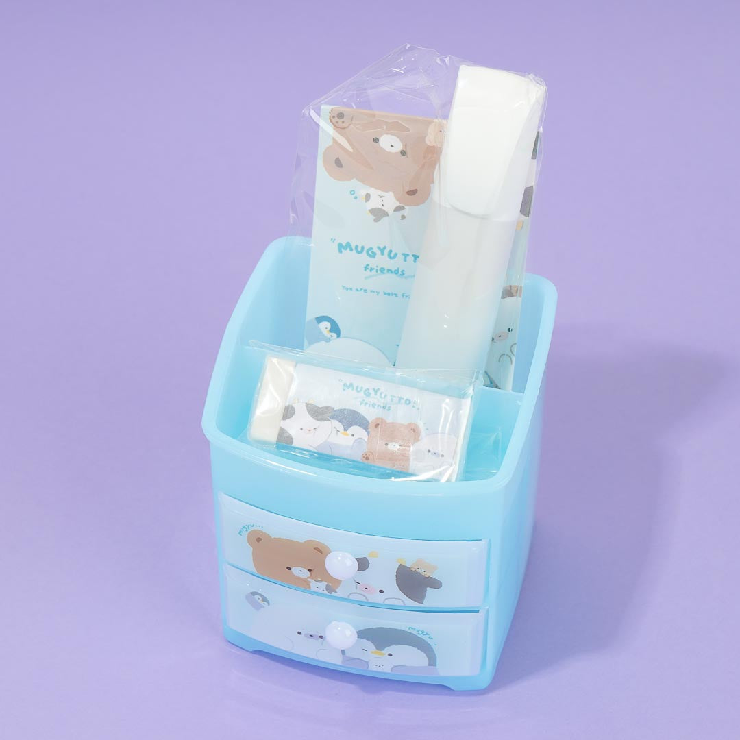 Mugyutto Friends Pen Holder Stationery Set