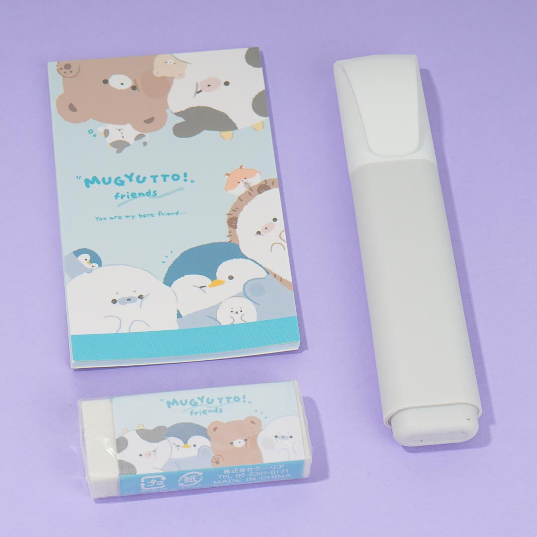 Mugyutto Friends Pen Holder Stationery Set