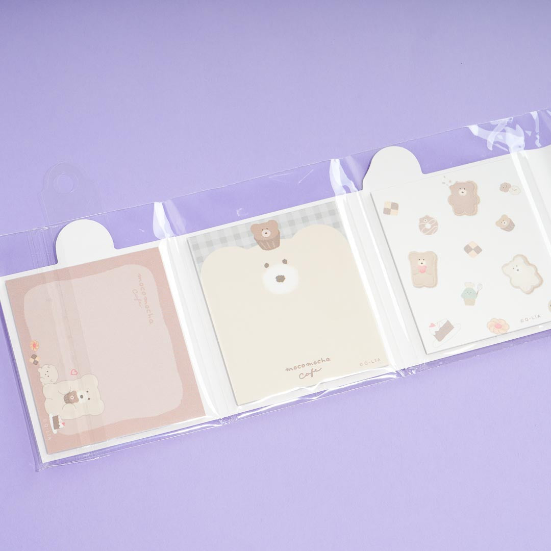 Mocomocha Cafe Book-Style Mini Memo Pad