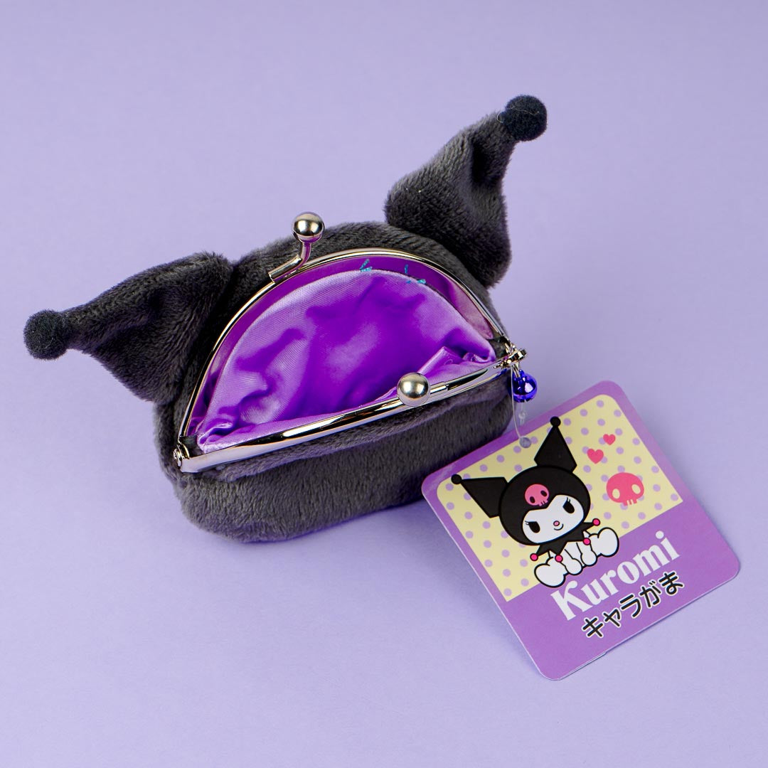 Kuromi Fluffy Gamaguchi Coin Purse
