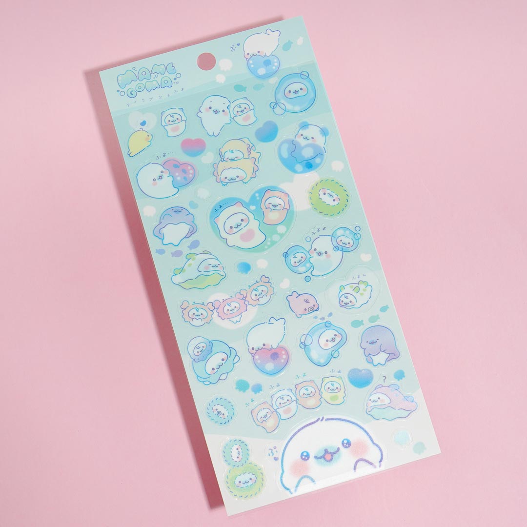 Mamegoma Heart Bubbles Stickers