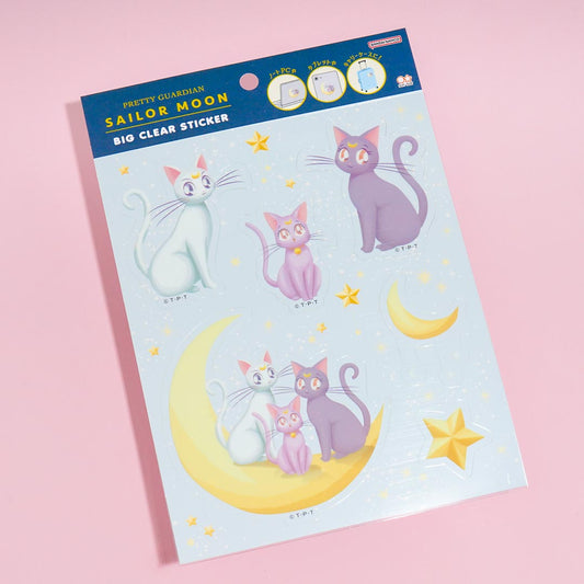 Sailor Moon Pretty Guardian Neko Big Clear Stickers