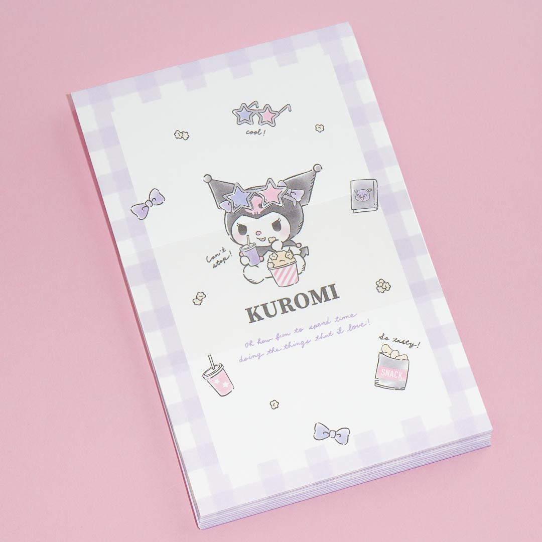 Kuromi Snack Time Letter Set