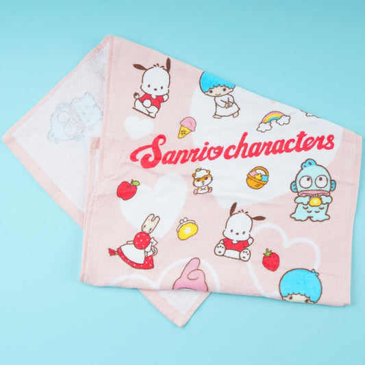 Sanrio Characters Hearts Face Towel