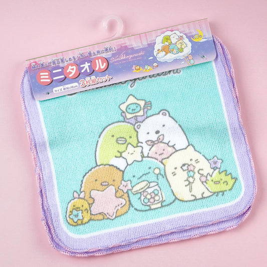 Sumikko Gurashi Starry Sky Mini Towel Set - 3 pcs