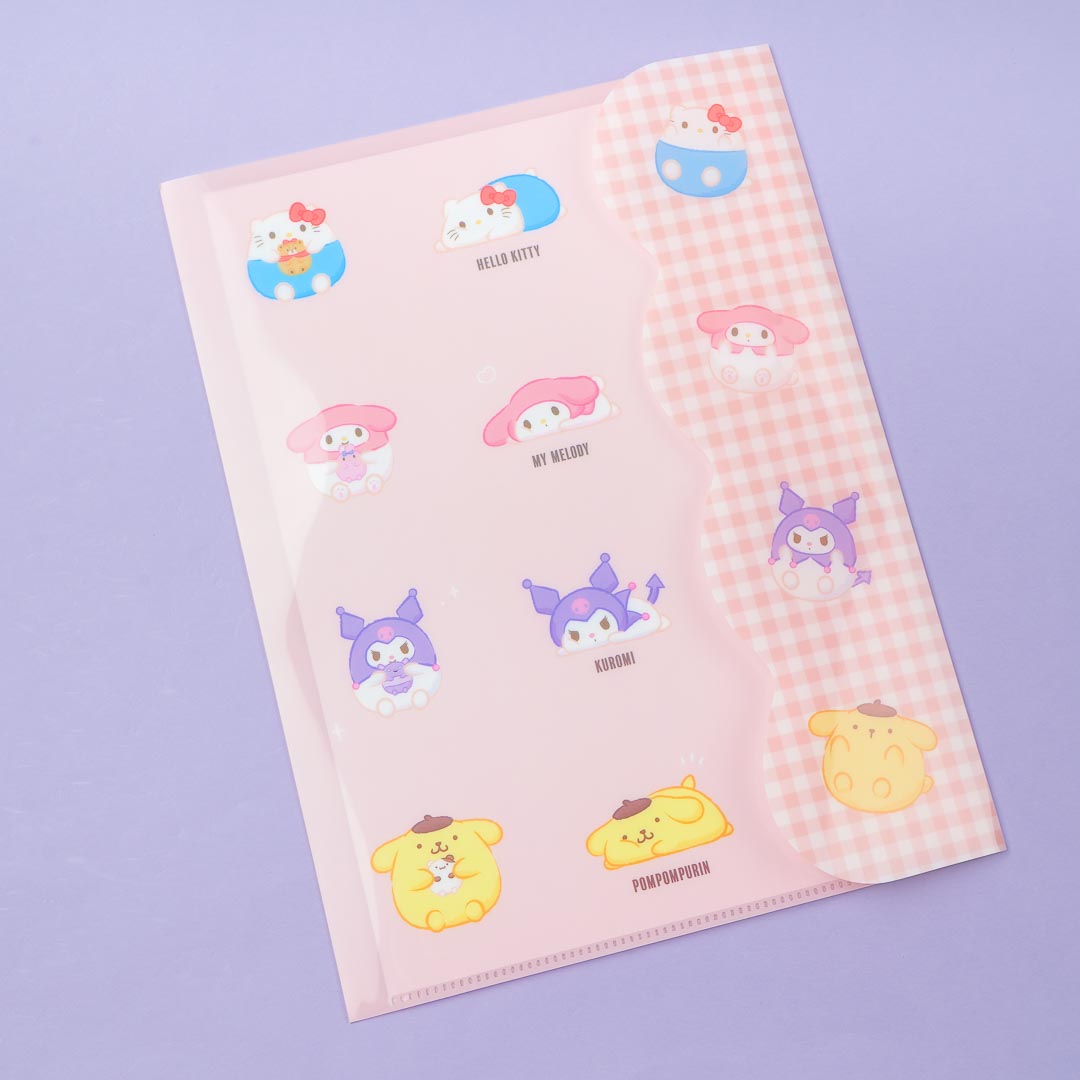 Sanrio Characters Chubby Cuties Die-Cut Clear Index Folder