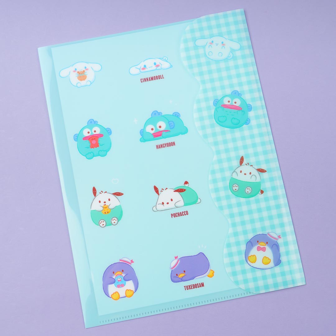 Sanrio Characters Chubby Boys Die-Cut Clear Index Folder