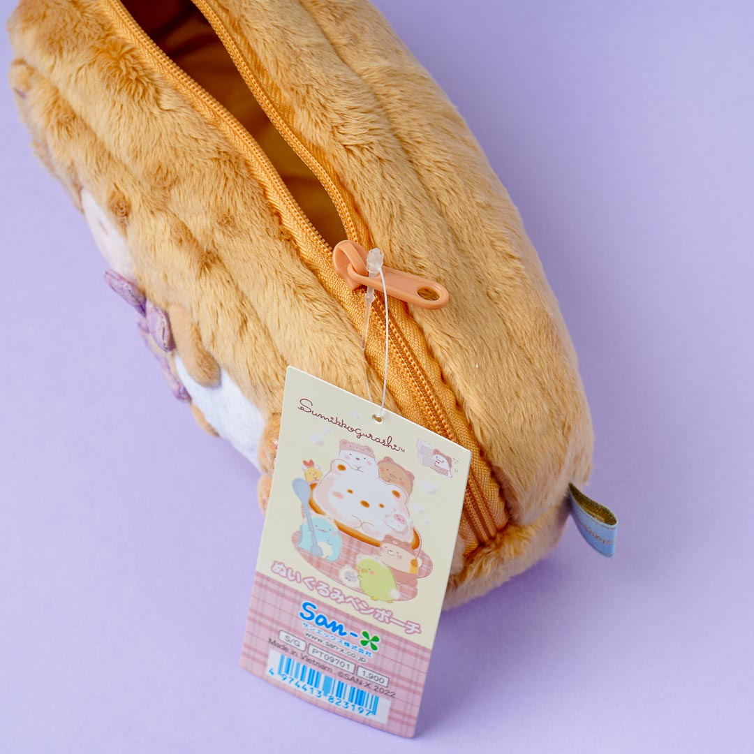 Sumikko Gurashi Kuma Cafe Fluffy Pen Case - Tapioca
