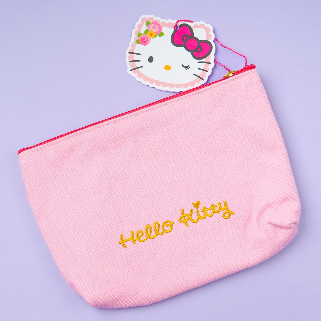 Hello Kitty Embroidered Frill Pouch