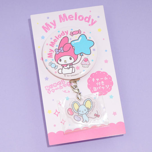 My Melody Balloon Badge With Charm