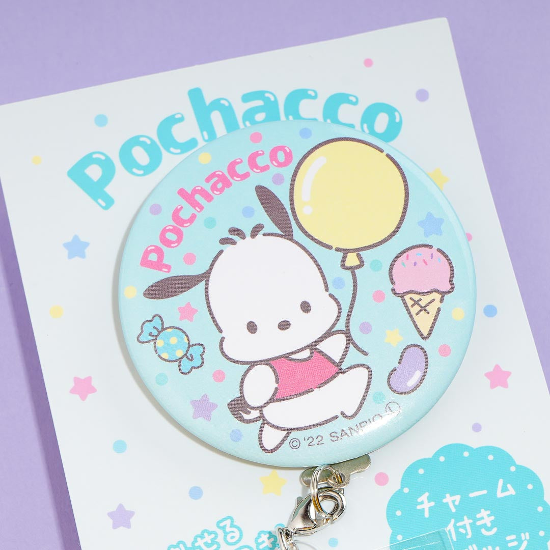 Pochacco Balloon Badge With Charm