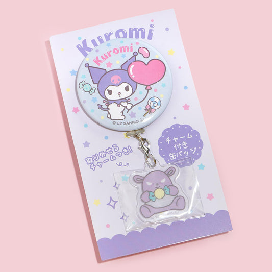 Kuromi Balloon Badge With Charm