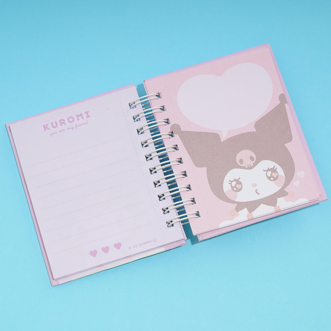 Kuromi Baku Die-Cut Mini Spiral Notebook
