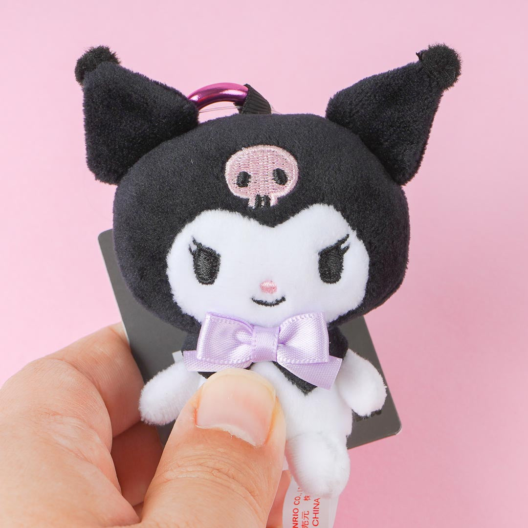Kuromi Plushie Charm With Heart Carabiner - Mini