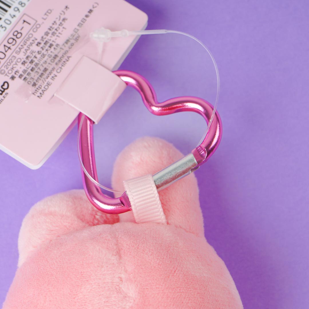 My Melody Plushie Charm With Heart Carabiner - Mini