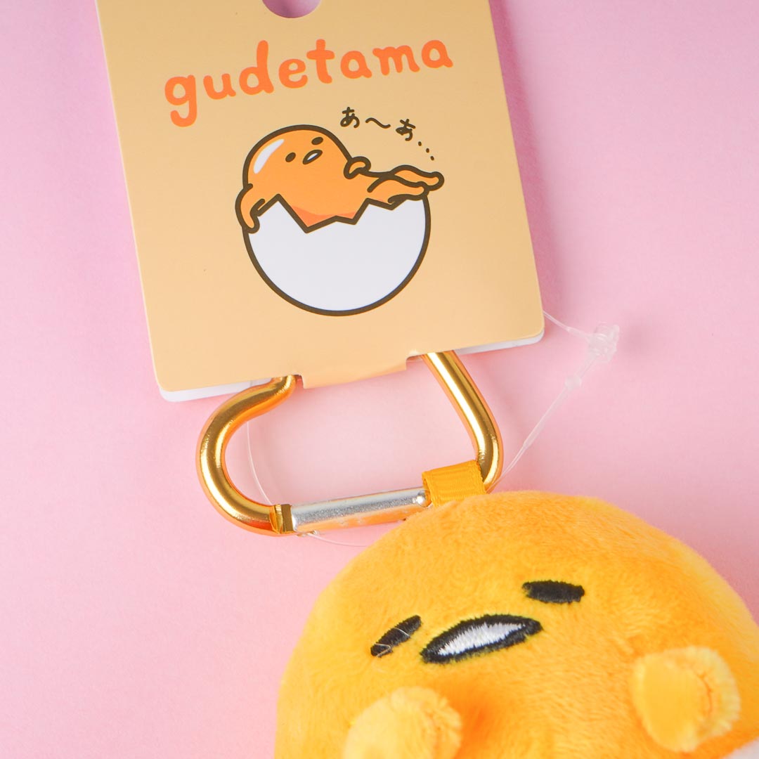 Gudetama Plushie Charm With Heart Carabiner - Mini