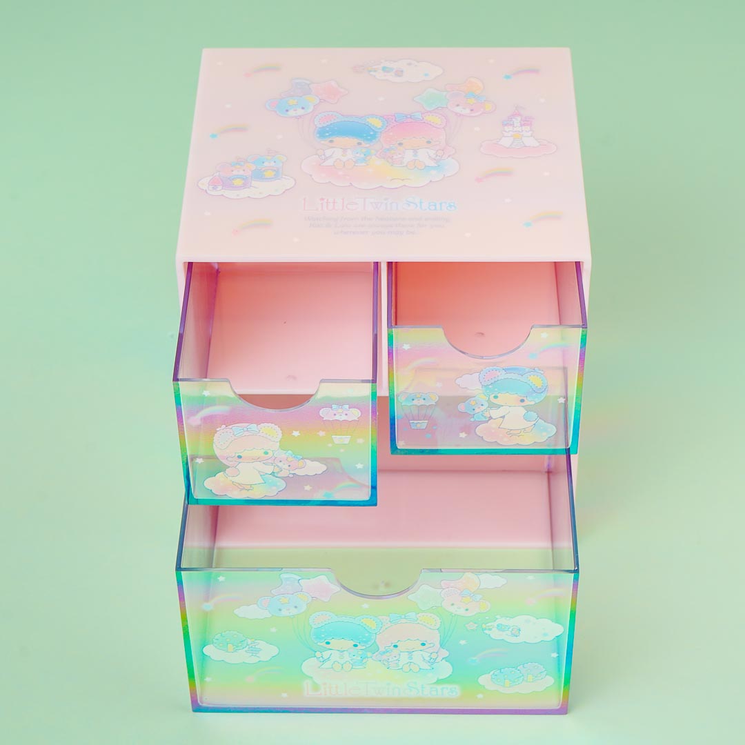 Little Twin Stars Cloudy Rainbow 2-Tier Drawer Chest