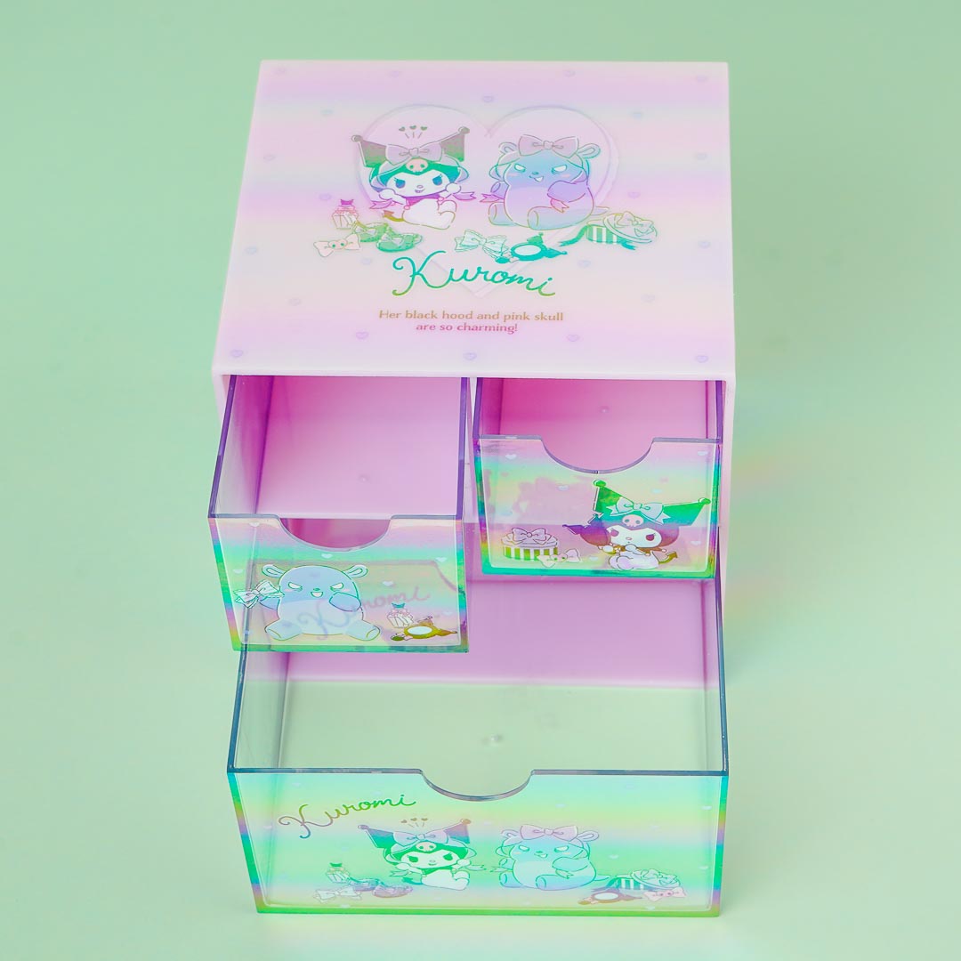 Kuromi Stylish Rainbow 2-Tier Drawer Chest