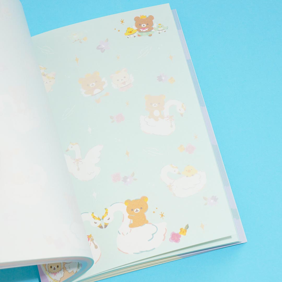 Rilakkuma Swan & Golden Flower Memo Pad