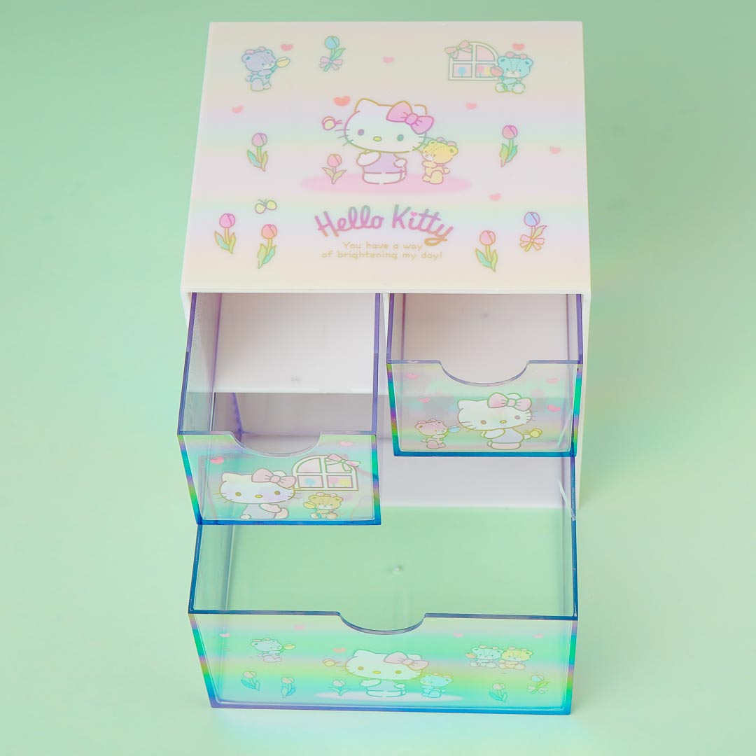 Hello Kitty Flowery Rainbow 2-Tier Drawer Chest