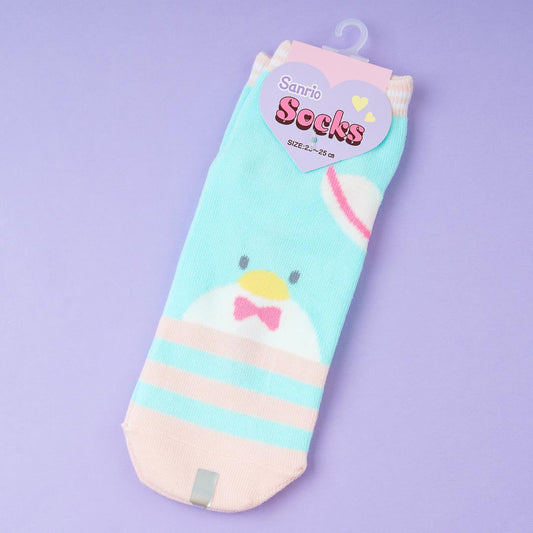 Tuxedosam Peekaboo Striped Ankle Socks